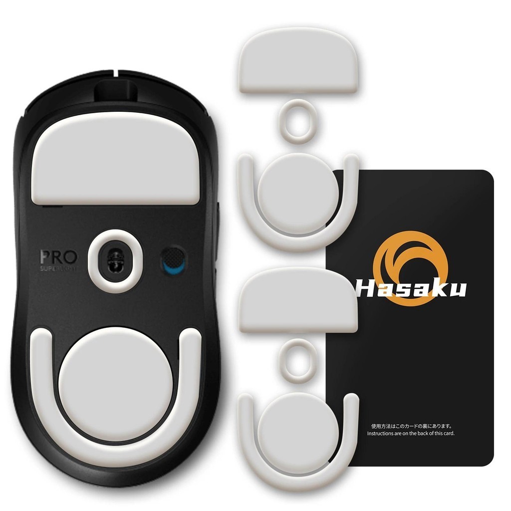 HASAKU Rounded Curved Edges Gaming Mouse Feet สติ๊กเกอร์ สําหรับ Logitech GPRO X Superlight 2