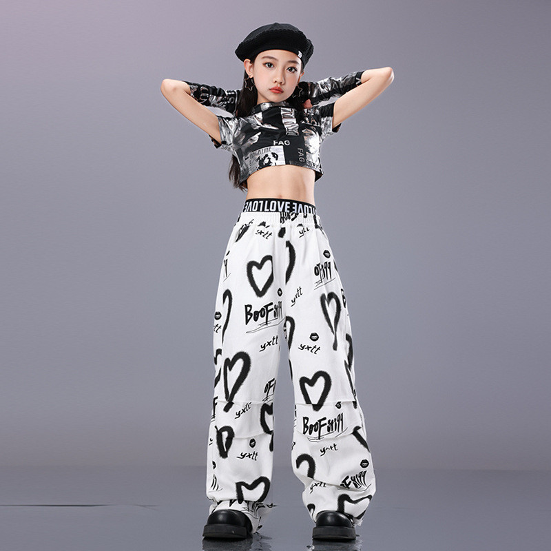 พร้อมส่ง ชุดเต้นรำแจ๊ส / เสื้อผ้าเท่ ๆ / ทารกเพศหญิง / ชุดว่า ยน้ำสะดือ Jazz