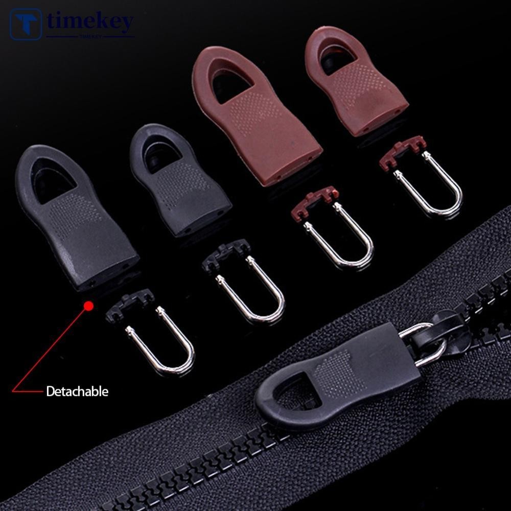 Timekey 5/8pcs เปลี่ยนซิป Puller End สําหรับเสื้อผ้ากระเป๋าซิป Fixer กระเป๋าเดินทางกระเป๋าเป้สะพายหลังซิปดึงกางเกงหัวเข็มขัด Zip สายไฟ Tab U1V9