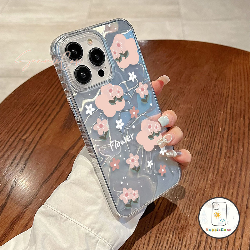 ดอกไม้ ที่สวยงาม การ์ตูนดูเดิลน่ารัก เข้ากันได้กับ เคสไอโฟนIPhone 13 16 15 14 12 11 Pro Max 8 6s 6 7 14 Plus X XS XR Max - รูปที่ 3