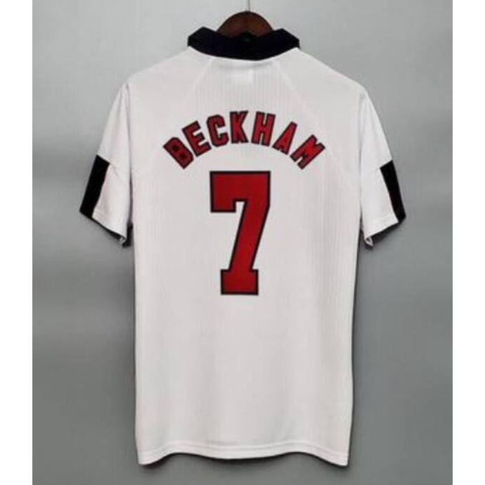 รูปแบบใหม่1998 Eng-lan BECKHAM OWEN ภาษาอังกฤษคุณภาพสูง ENG Home Retro Football Jersey เสื้อยืดที่กําหนดเอง-XH