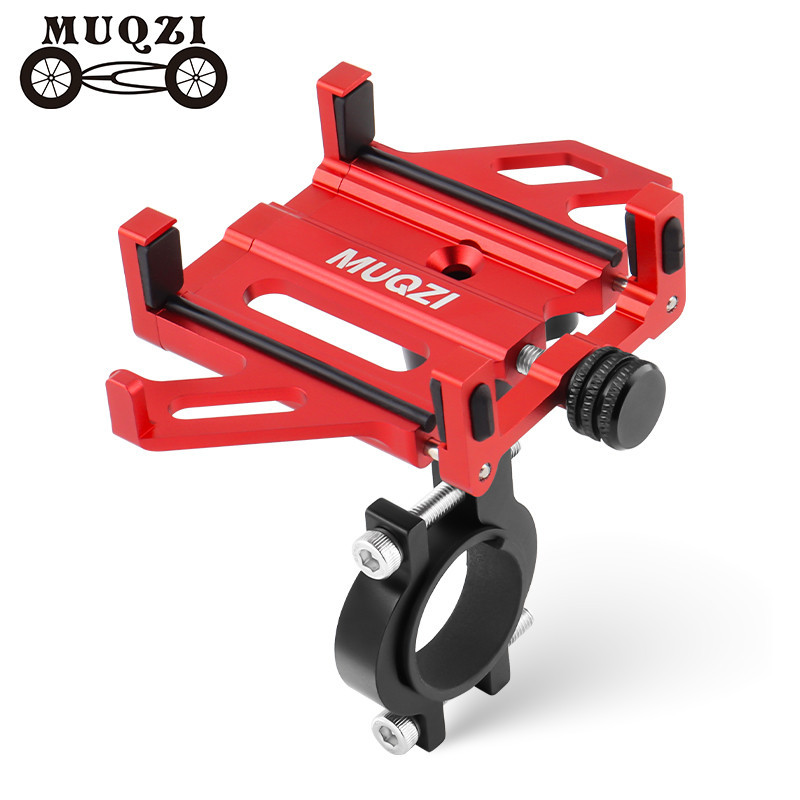 ​​Muqzi ที่วางโทรศัพท์จักรยาน Universal รถจักรยานยนต์ Handlebar Mount ที่วางโทรศัพท์มือถือ 360° หมุนสําหรับสมาร์ทโฟน 4.5-7 นิ้ว