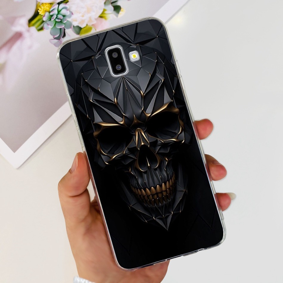 สําหรับ Samsung Galaxy J6 + SM-J610G J610F J610FN แฟชั่นมังกรโลหะสไตล์รูปแบบปลอก Samsung J6Plus 2018 ซิลิโคนนุ่ม TPU เคสโทรศัพท์ - รูปที่ 2