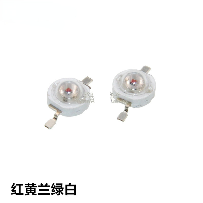 ไฮไลท์ โคมไฟไดโอดพลังงานสูง 1 วัตต์ ลูกปัดแพทช์ LED สีขาว แดง เหลือง เขียว ฟ้า