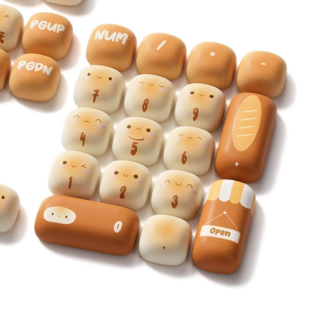 ขนมปัง Paradise Keycap MOG โปรไฟล์ 139 คีย์ PBT ห้าด้าน Dye Sublimation Alice คีย์บอร์ด Keycap น่ารั