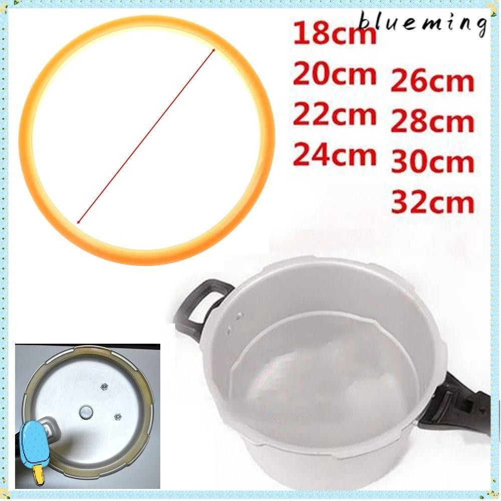 Blueming2 ปะเก็นยางซิลิโคน โอริง เส้นผ่าศูนย์กลางใน 18 20 22 24 26 28 30 ซม. ทนทาน สีน้ําตาล แบบเปลี่ยน สําหรับหม้อหุงข้าว หม้อแรงดัน อลูมิเนียม 1 ชิ้น
