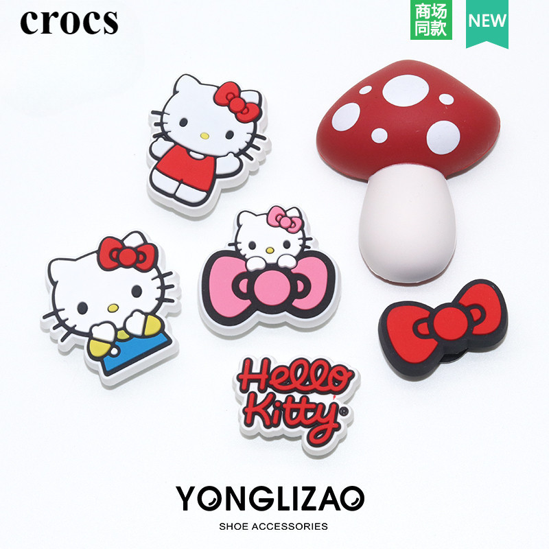 ใหม่ Crocs Jibbitz Charm รองเท้าแตะผู้หญิงอุปกรณ์เสริม 3D DIY รองเท้าหัวเข็มขัดคุณภาพสูงน่ารักการ์ตูน KT