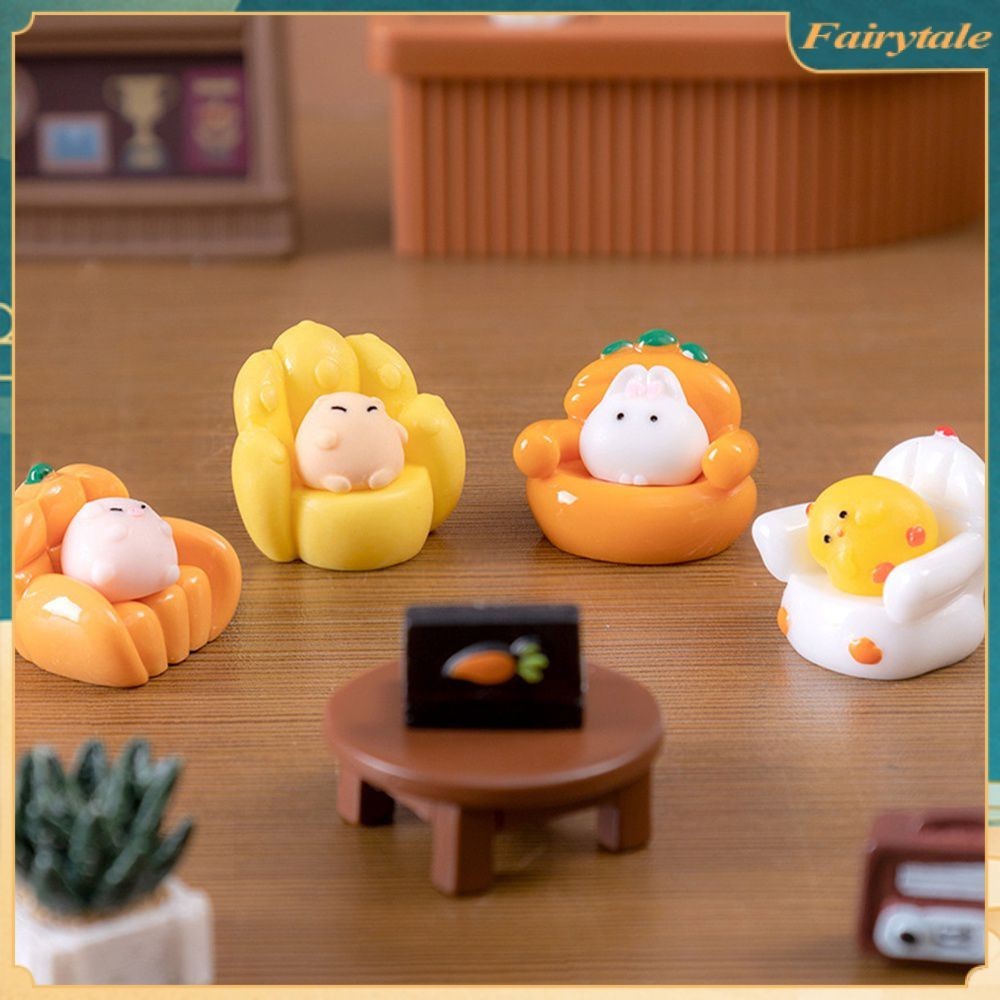ของตกแต่งภูมิทัศน์ขนาดเล็ก เครื่องประดับสัตว์น่ารัก เครื่องประดับสร้างสรรค์ ของตกแต่งบ้าน ของประดับตกแต่งเดสก์ท็อปหลากสีสันที่สวยงาม เครื่องประดับ รูปปั้นทำมือ ทนทาน