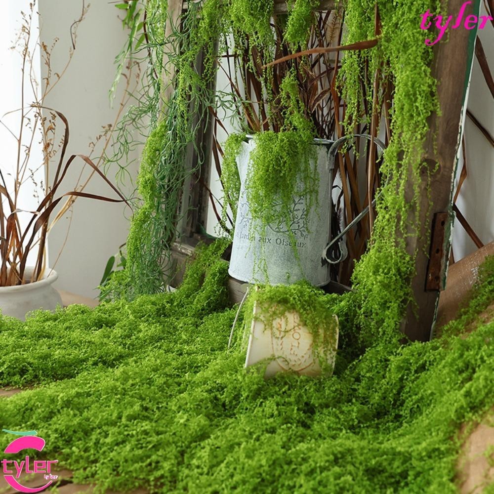 ไทเลอร์ ตะไคร่น้ําเทียม, มอสปลอมสิ่งแวดล้อมสีเขียว, สนามหญ้าพืชสีเขียวทนทาน ทําเอง โพลีเอสเตอร์มอสหญ้าตกแต่งสวน