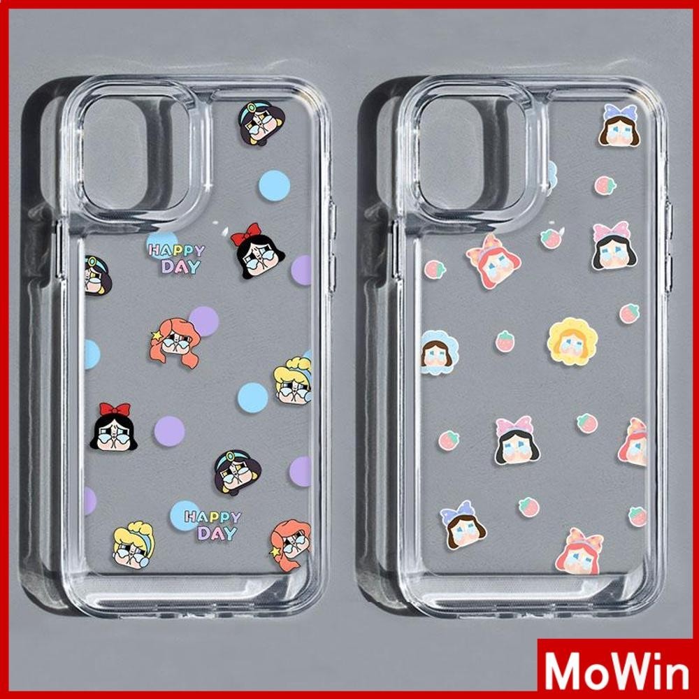 Mowin - สำหรับ iPhone 15 Pro Max เคสใส TPU ปุ่มชุบไฟฟ้าอ่อนป้องกันกล้องกันกระแทก Babys ร้องไห้น่ารัก เข้ากันได้กับ iPhone 14 13 12 11 XS XR 7Plus 8 Plus