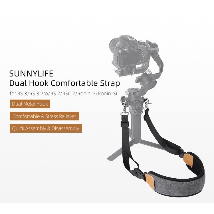 Dual Hook Strap Stress Reliever สายคล้องไหล่เข็มขัดสําหรับ DJI RS 4/RS4 PRO/RS 3/RS 3 PRO/RS 2/RSC 2