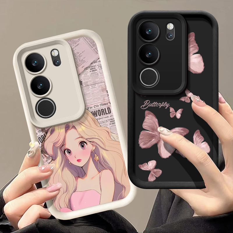 เคส vivo v29 5g, สไตล์เยาวชนใหม่กรณีโทรศัพท์นุ่ม KLQ1TY1