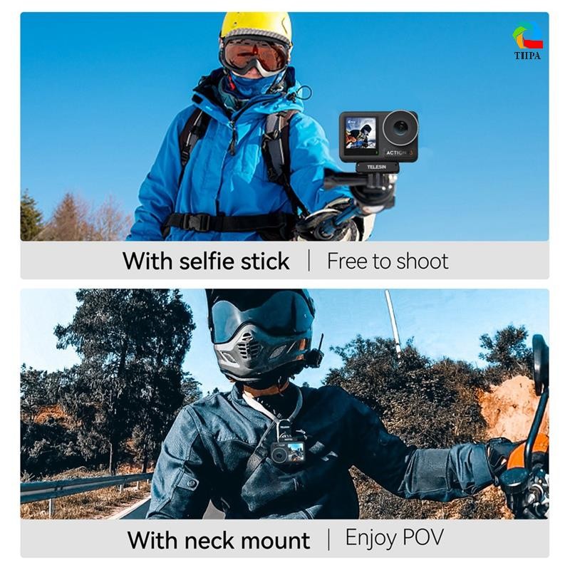 Telesin อะแดปเตอร์กล้องแอคชั่นแคมเมราสําหรับอุปกรณ์เสริม DJI OSMO Action 3 paudnef.th