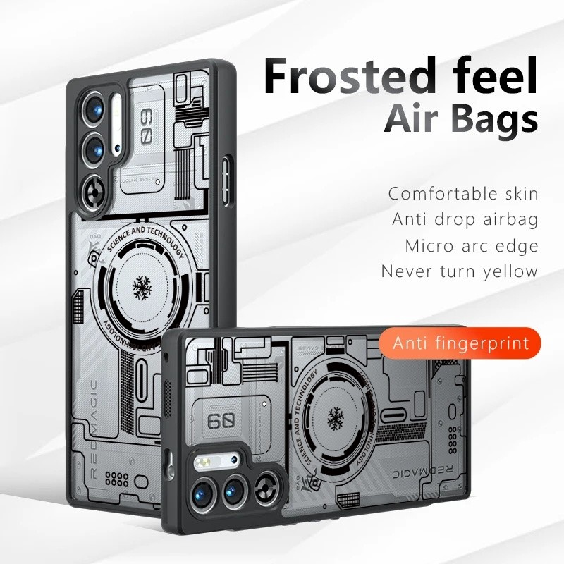 [คลังสินค้าพร้อม] เคสโทรศัพท์แบบใสสําหรับ Red Magic 9s Pro Plus 9 Pro Plus 8s Pro 8 Pro Plus Shock Fall Prevention เคสอะคริลิค 2.รูปแบบวงจร