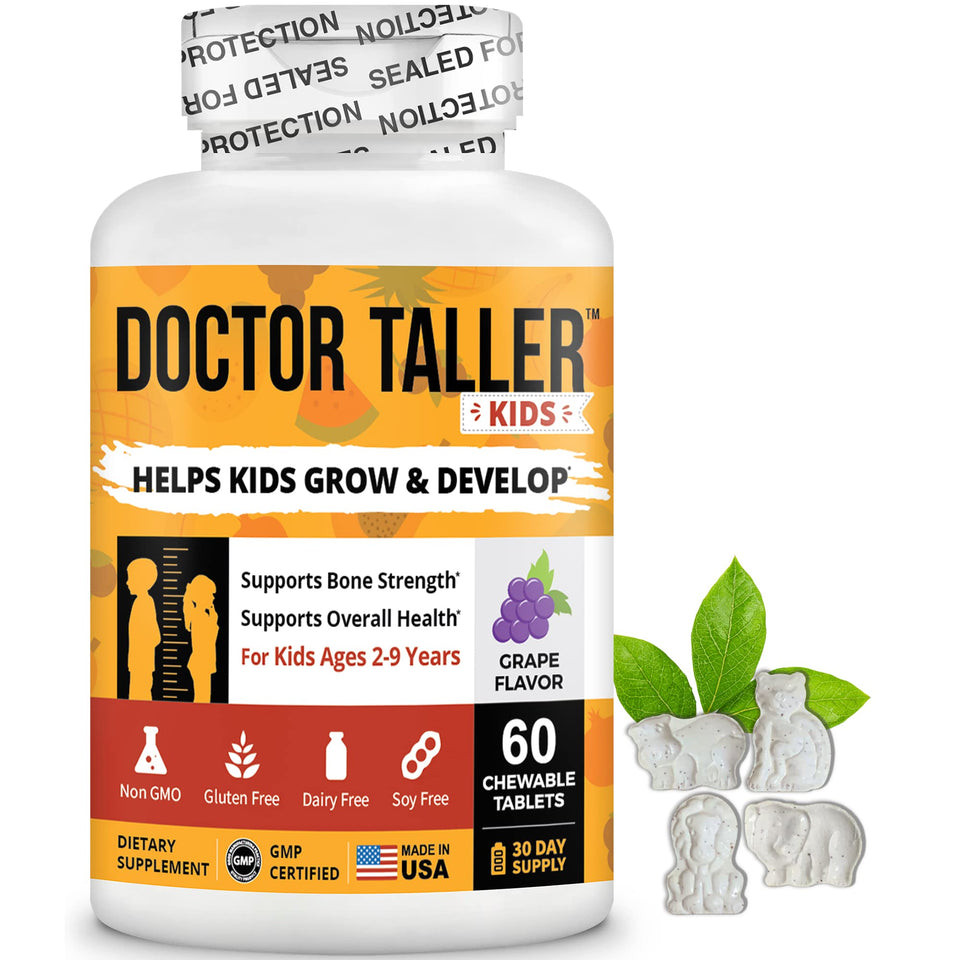 Nubest Doctor Taller Kids Multivitamins - รสองุ่น, เม็ดเคี้ยวมังสวิรัติ 60 เม็ด