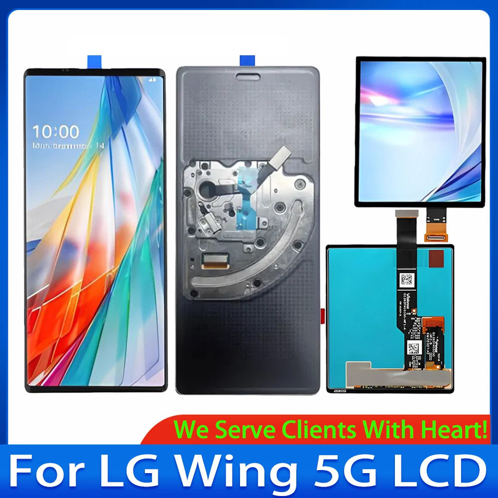 6.8 "Original AMOLED สําหรับ LG WING 5G LCD LMF100N LM-F100 จอแสดงผล Touch Screen Digitizer Assembly