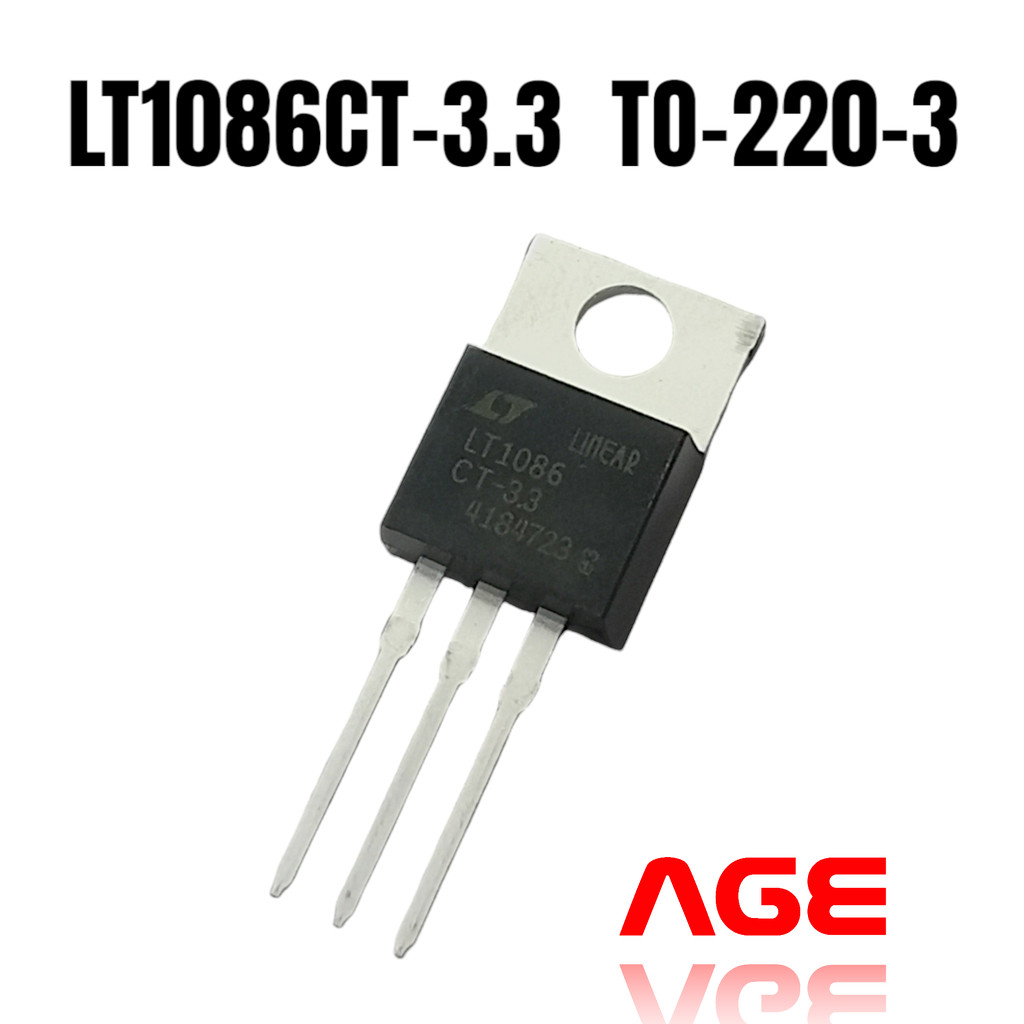 LT1086CT-3.3 , Linear Voltage Regulator, IC Positive Fixed 1 Output 1.5A, TO-220-3