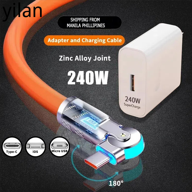 อะแดปเตอร์ 240 วัตต์ชาร์จเร็ว Type-C Micro USB ช่องเสียบ Android Infinix Hot 40i 40 Pro Smart 8 8Pro