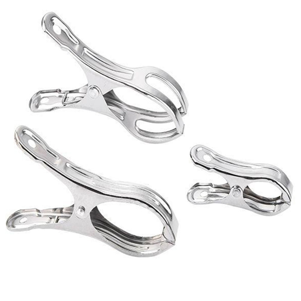 {ราคาต่ําสุด}คลิปผ้าเช็ดตัวชายหาด Clothes Peg Stainless Steel Keep Your Towel From Blowing Away