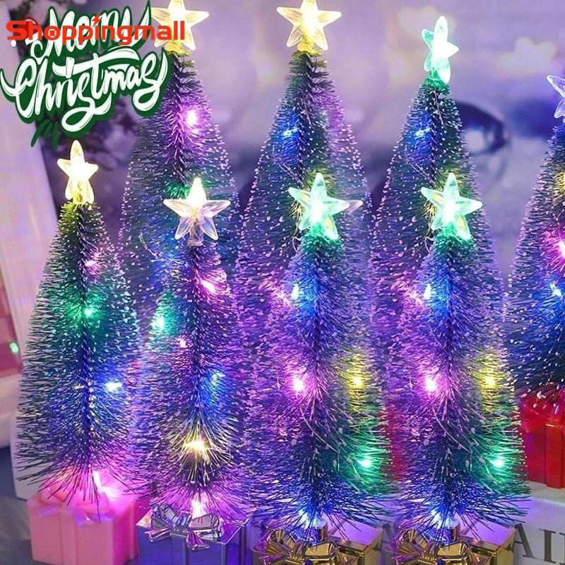 Creative Mini Christmas Tree Shape ปัจจุบันกล่องตกแต่ง Fairy Light - DIY Xmas Party บรรยากาศโรแมนติกตกแต่งโคมไฟกลางคืน