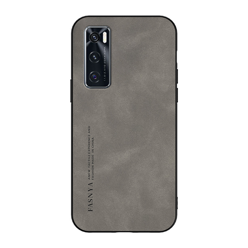 สําหรับเคสโทรศัพท์ VIVO V20 SE เคสป้องกันหนังกลับหนังแกะหรูหราพร้อมขอบแข็งและนุ่ม