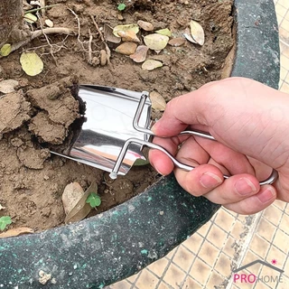 Prohome พลั่วแสตนเลส พลั่วพับได้ สวนมินิ เครื่องมือทำสวนอเนกประสงค์ Folding Shovel