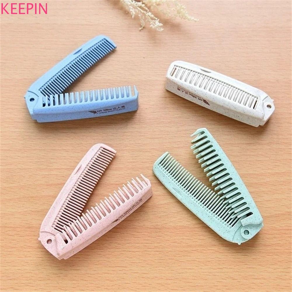 Keepin หวีผมพับได้, หวีนวดป้องกันไฟฟ้าสถิต, หวีพับแบบพกพา Detangling Hotel Travel Professional Hair Brush เครื่องมือทําผม