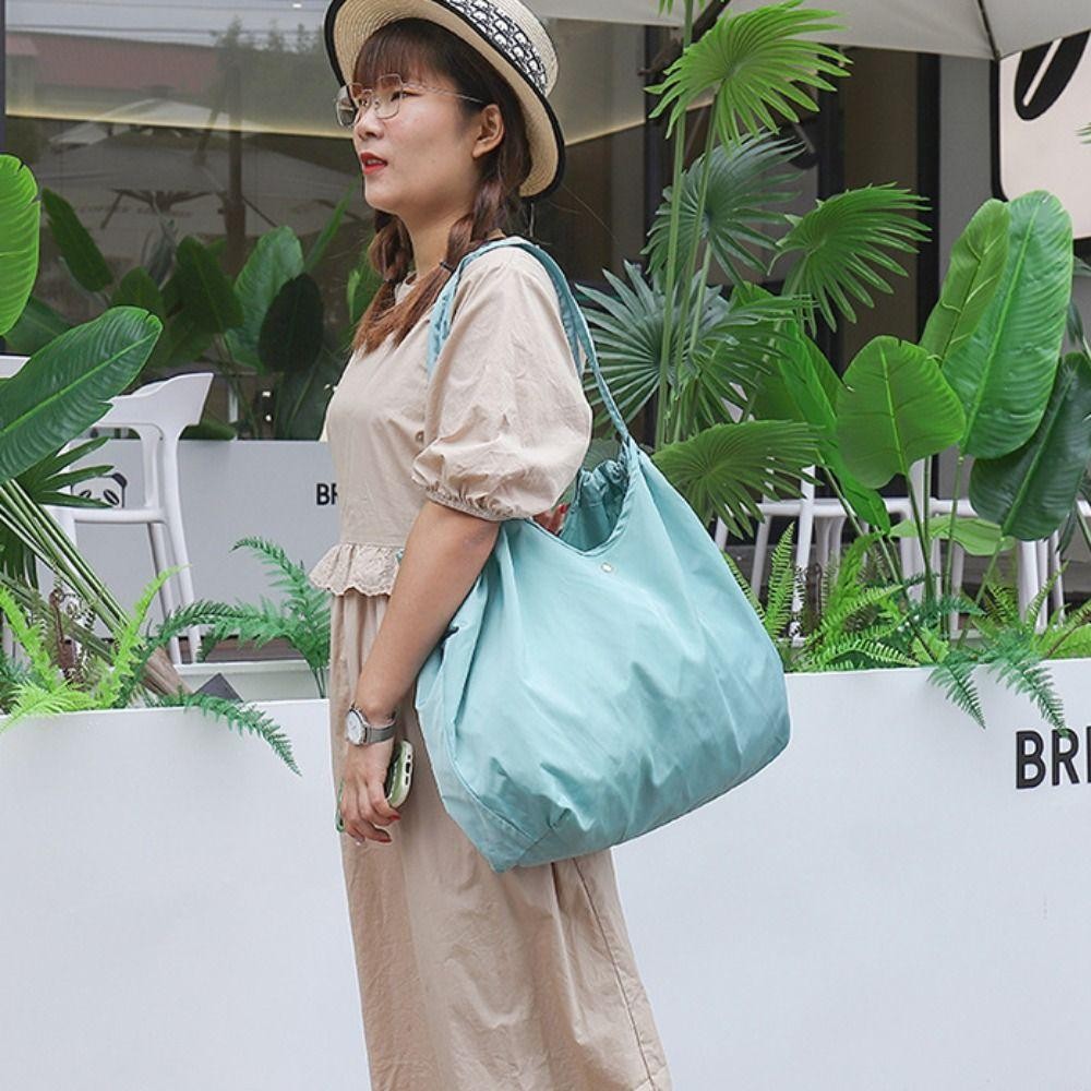 Keepin กระเป๋า Eco แบบพับได้, กระเป๋าสะพายไหล่แบบพกพาพับกระเป๋าช้อปปิ้ง, กระเป๋าถือความจุขนาดใหญ่แบบใช้ซ้ําได้เป็นมิตรกับสิ่งแวดล้อมถุงเก็บของชํากลางแจ้ง