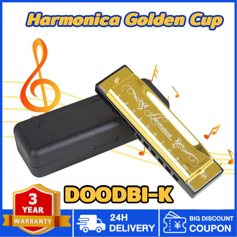 ครบทุกคีย์ Harmonica (ฮาร์โมนิกา/เมาท์ออแกน โกลเด้นคัพ) 10 ช่อง เลือกคีย์ได้ หลากหลายสี มสําหรับผู้เริ่มต้นเรียนการสอน