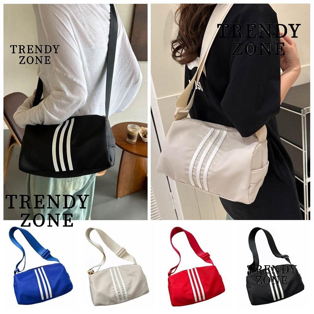 Trendyzone กระเป๋าสะพายข้าง,กระเป๋าสะพายผ้าไนลอนความจุขนาดใหญ่,กระเป๋าหมอนลายเดินทางสั้นทรงสี่เหลี่ยมสร้างสรรค์ท่องเที่ยวยิม
