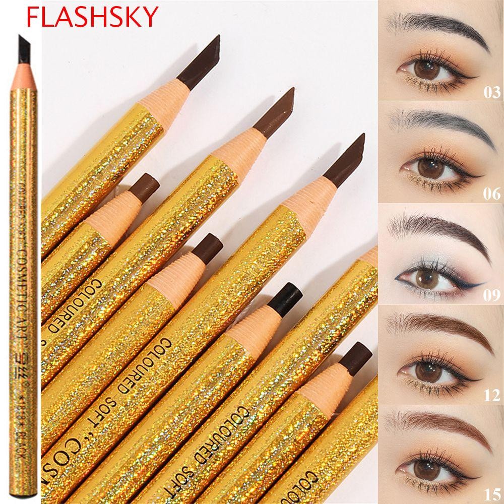 Flashsky Draw Line ดินสอเขียนคิ้ว กันเหงื่อ เลเซอร์ติดทนนาน Extra-fine Head Pull Line แต่งหน้าตากันน้ํา