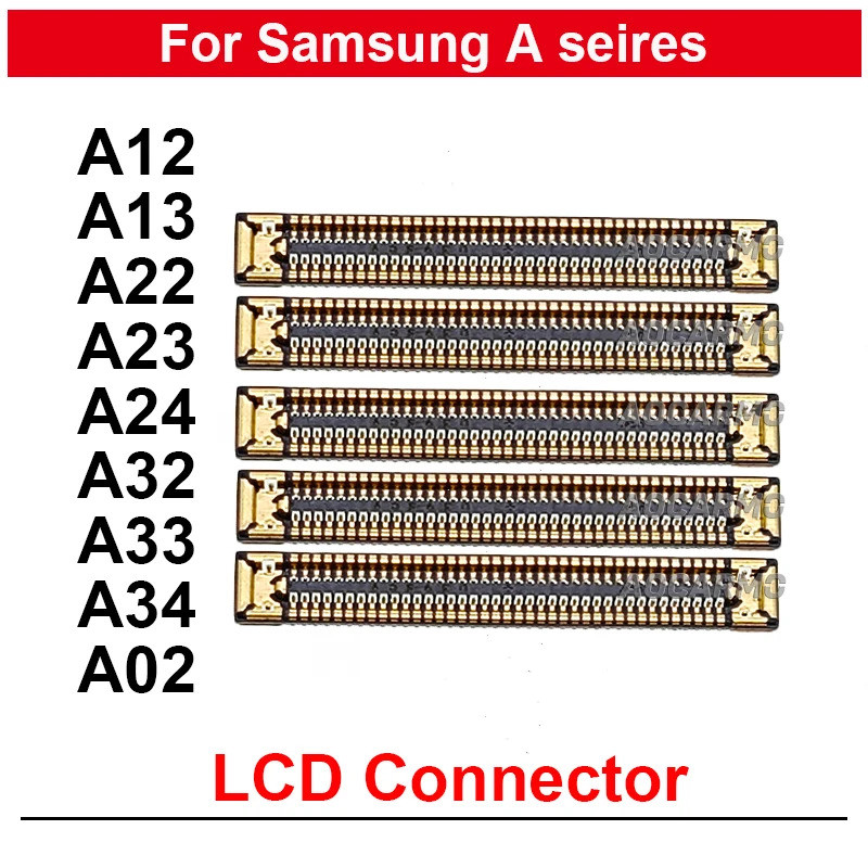 1-5pcs LCD FPC หน้าจอสําหรับ Samsung Galaxy A12 A13 A23 A22 A24 A32 A33 A34 A02 บนเมนบอร์ด