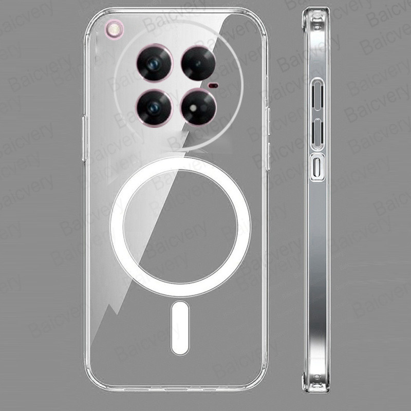 Infinix ZERO 40 5G 4G Casing Clear Case Phone Case Cover Support Magnetic Wireless Charger with Holder