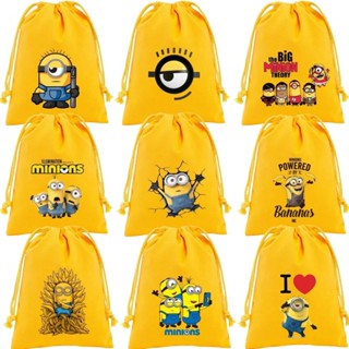 กระเป๋าหูรูดมินเนี่ยนกระเป๋าเก็บการ์ตูนถุงของขวัญกระเป๋าผ้าต…