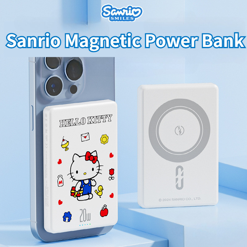 10000mah Sanrio PL59 Magnetic Wireless Power Bank Hello Kitty BADBADTZ-MARU แบบพกพาน่ารัก Mini Bidir