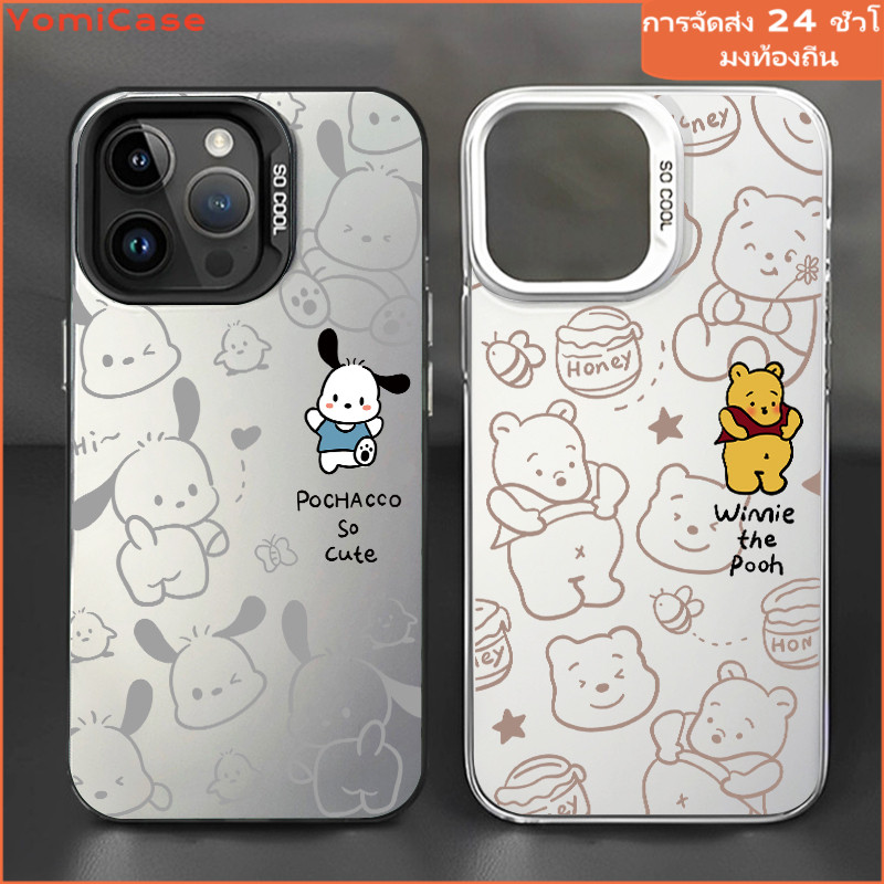 เคสแข็งหรูหรา หมีน่ารัก เคสโอปโป A38 A15 A12 A3s A5 A7 A16 A17 A35 A31 A52 A57 A74 A77 A98 Reno10 เคสoppo เคสน่ารัก