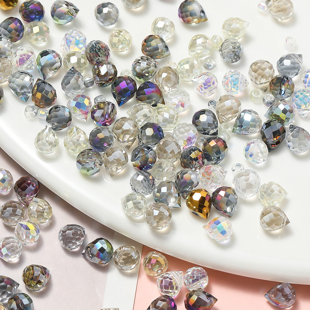 St. kunkka 10 ชิ้น 6 * 7 มิลลิเมตรลูกปัดคริสตัลแก้วแฟชั่น Charm ลูกปัดหยดน้ําสําหรับ DIY สร้อยข้อมือสร้อยคอทํา