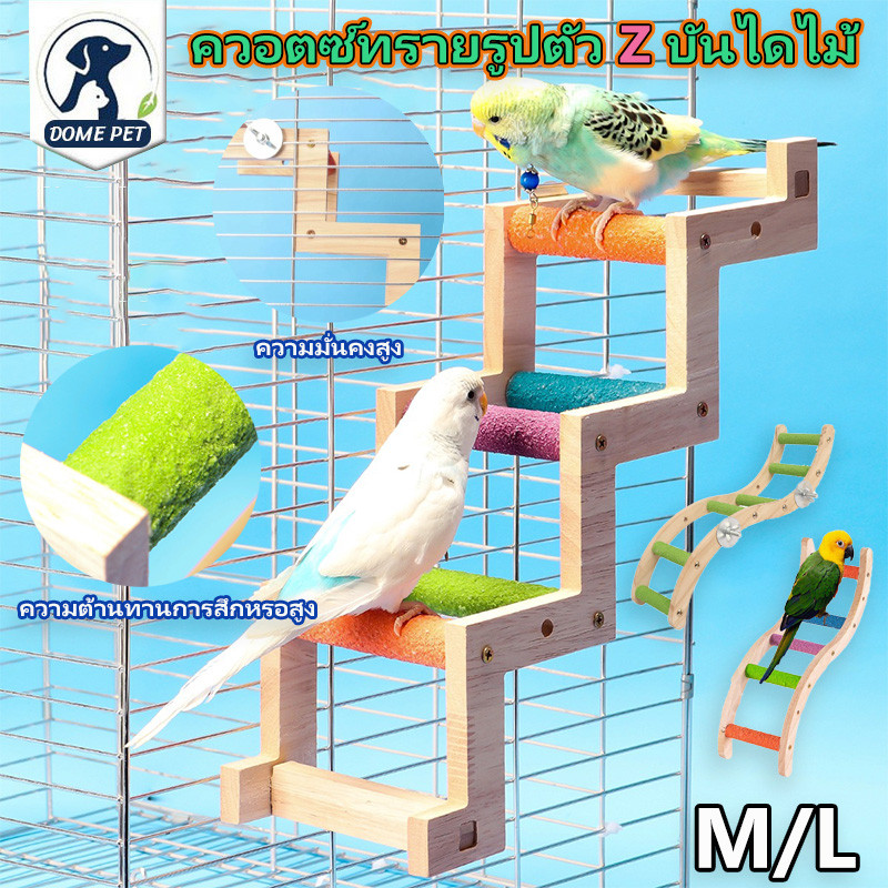 DOME PET🌈บันไดนก สําหรับนกแก้ว ของเล่นนก ติดตั้งในกรง
