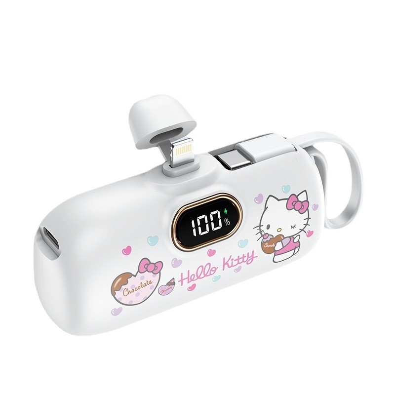 5000mah Sanrio PL-05 Capsule Wireless Power Bank Melody Pompompurin Kuromi Hello Kitty น่ารักมินิแบบ