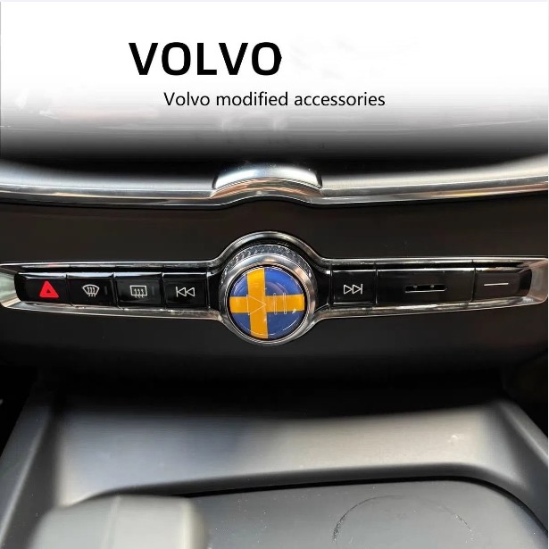 Volvo Audio Button Sticker S60 S90 XC40 XC60 XC90 V60 V90 C40 Center Console Playback Knob Protector