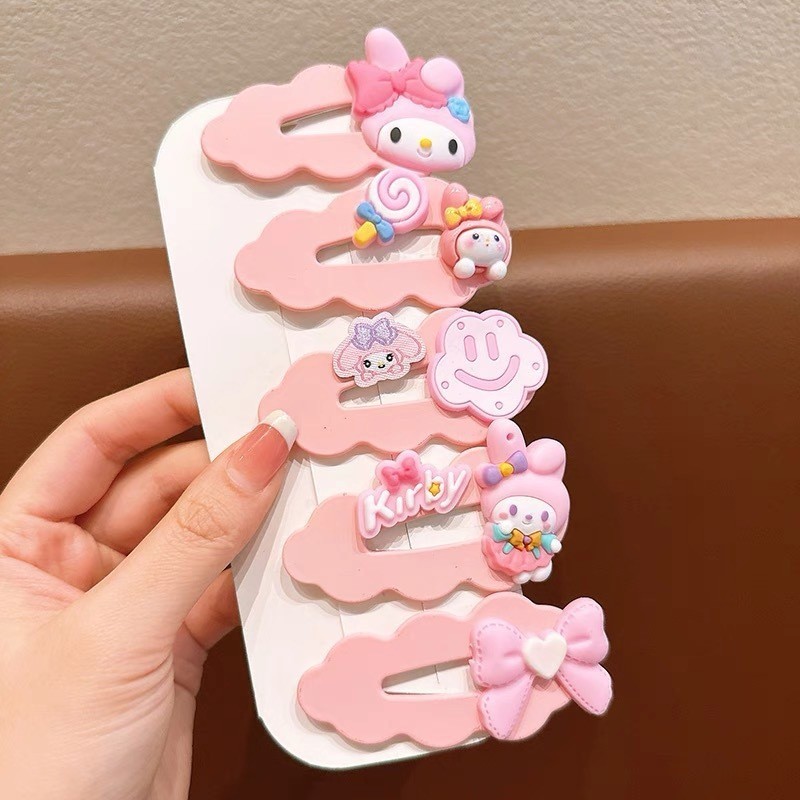 5pcs sanrio กิ๊บติดผม ลายการ์ตูนคุโรมิน่ารัก เครื่องประดับผม 2024 - รูปที่ 4