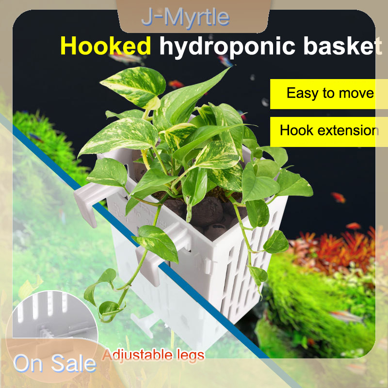 J-myrtle แขวนถ้วยดูด Hook Aquarium ผู้ถือพืชพลาสติก Aquarium Planter ถ้วย Planter ตะกร้าพืชน้ํากล่อง Aquascape ตกแต่ง Nice