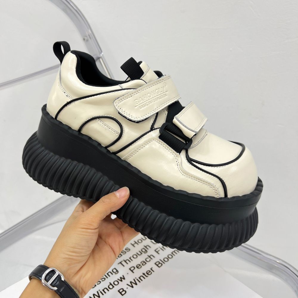 ขายร้อน! F & X รองเท้าแพลตฟอร์ม Millard Marianne รองเท้าผู้หญิงพื้นหนาสไตล์วิทยาลัย2024รุ่นใหม่รองเท้าคุณพ่อหญิง INS แพลตฟอร์มรองเท้าลำลองหัวใหญ่