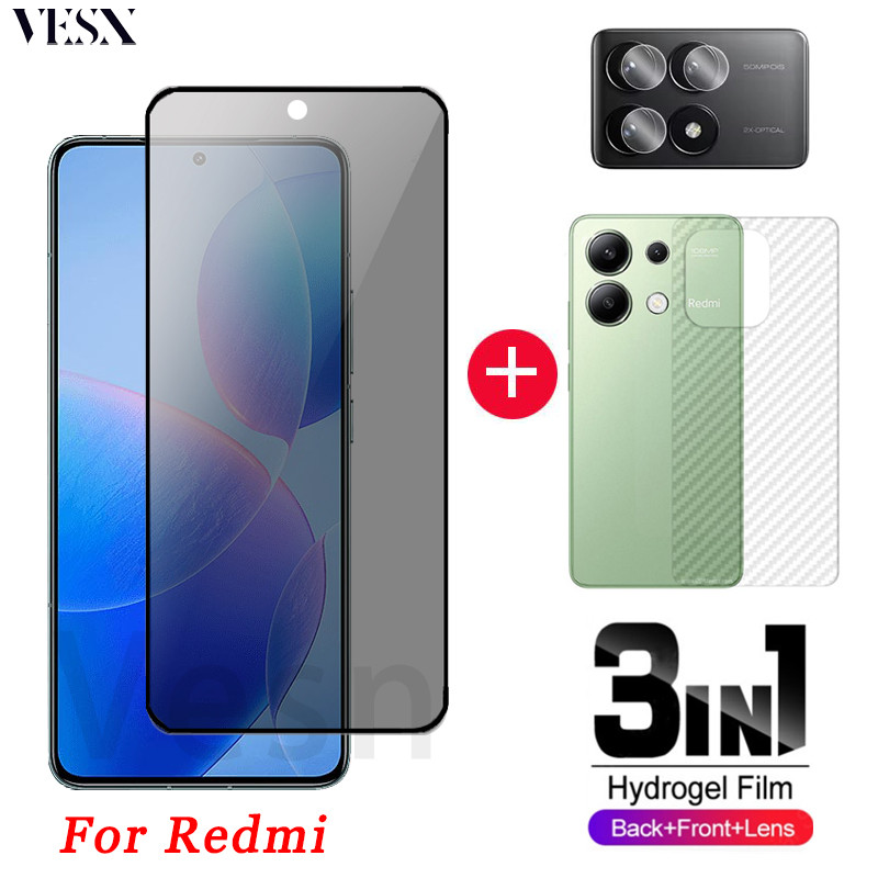 ฟิล์มกระจก ใช้สำหรับ กันเสือก ป้องกันคนมอง แบบเต็มจอ Redmi K70 K70E K60 K60E K50 Ultra K40 Gaming K40s Pro+ Plus 4G 5G 2024