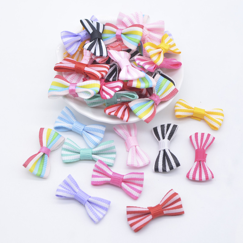 40 ชิ้น 30*15 มิลลิเมตร Grosgrain ริบบิ้น Striated Bow Tie สําหรับ DIY เสื้อผ้ารองเท้าหมวกเย็บแพทช์ Headwear คลิปผมอุปกรณ์ตกแต่ง