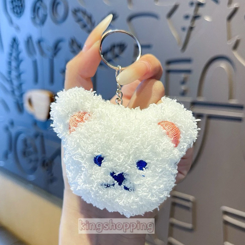 kingshopping XXT08 พวงกุญแจหัวหมีตุ๊กตาขนนุ่ม thumbnail 9