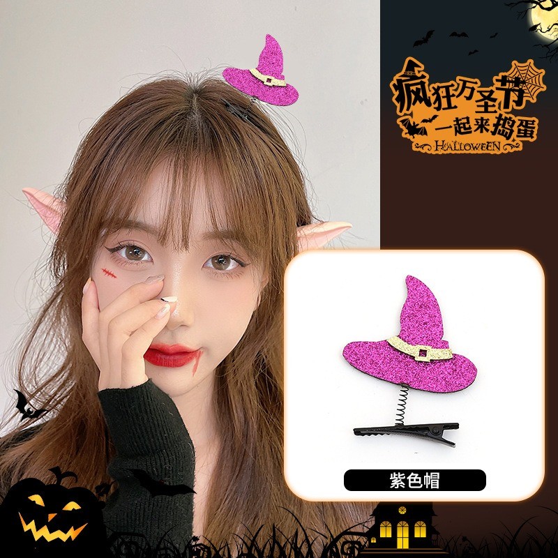 ที่คาดผมใยแมงมุม กิ๊บติดผมหมวกแม่มด สำหรับวันฮาโลวีน สำหรับเด็กผู้หญิง - รูปที่ 7
