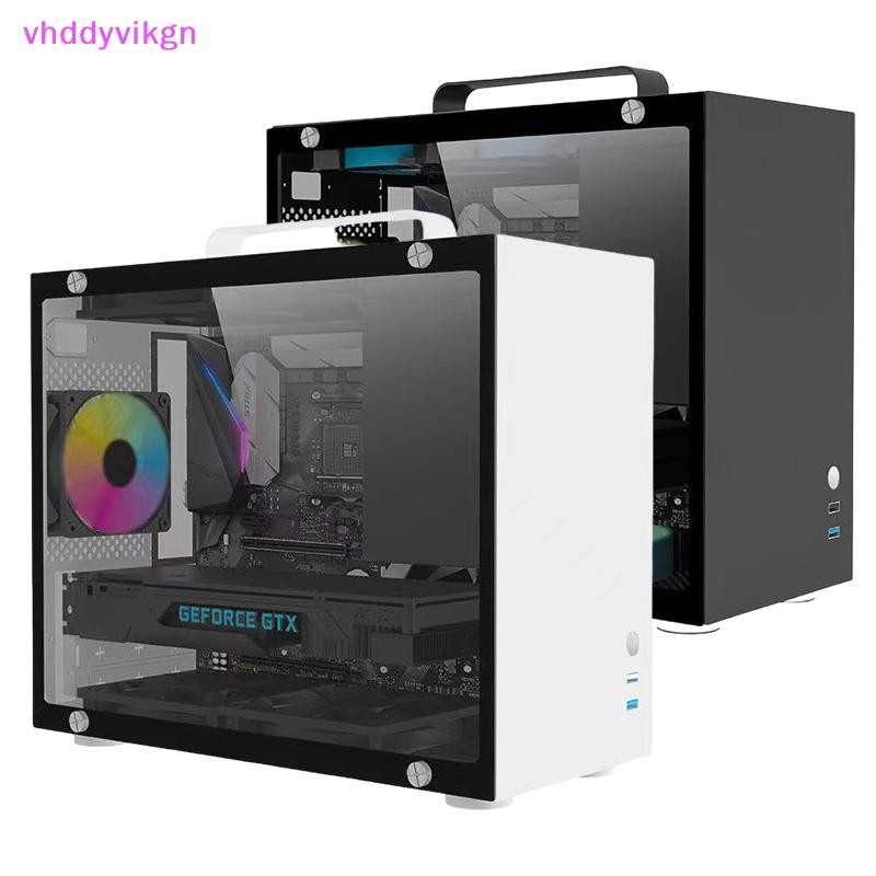 Vhdd Mini คอมพิวเตอร์โปร่งใสสําหรับ M-ATX/ITX เมนบอร์ดแบบพกพา PC Tower สําหรับ ATX แหล่งจ่ายไฟ 5 * พัดลมผู้ถือ SSD HDD TH