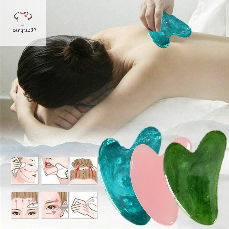 Pengatao09 Gua Sha Facial Full Body Massage กระดานเรซินธรรมชาติขูดเครื่องมือนวดใหม่