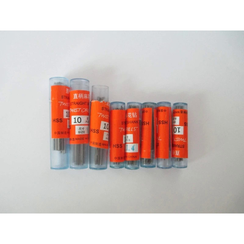 80pcs 1mm 1.2mm 1.3mm 1.4mm 1.5mm 1.7mm 1.8mm 1.9mm HSS Straight Shank High Speed Steel Twist Drill 